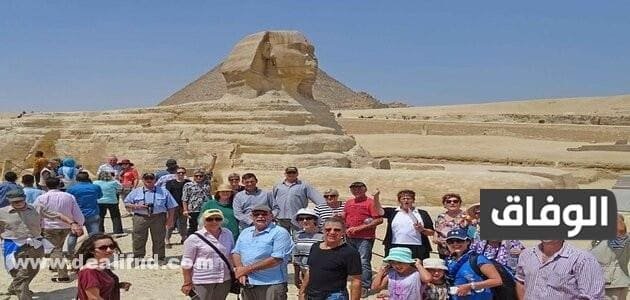 نسبة السياح التي تزور مصر
