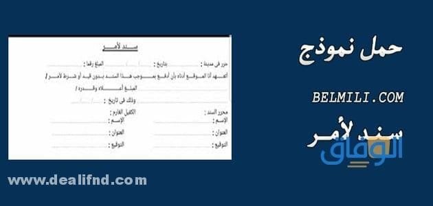 نموذج سند لأمر في السعودية pdf