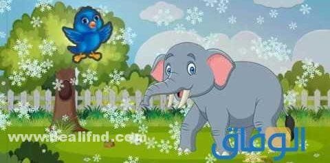 +12 (قصص اطفال قصيرة جدا ومفيدة) مصورة جميلة قصة العصفور والفيل