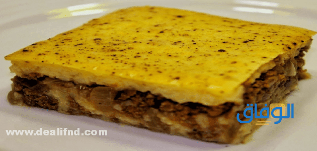 صينية بطاطس مهروسة باللحمة المفرومة سهلة (لازم تجربوها) صينية بطاطس مهروسة باللحمة المفرومة