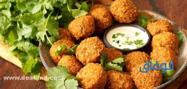 نسبة : السعرات الحرارية في الفلافل المقلية والطعمية