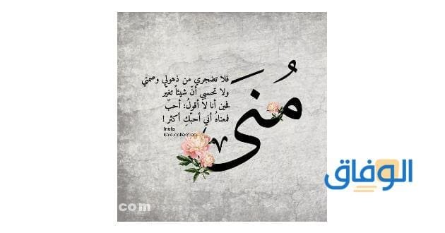 معنى اسم منى
