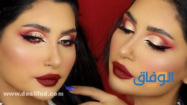 بالصور | مكياج لفستان أحمر 2024 جذاب !!