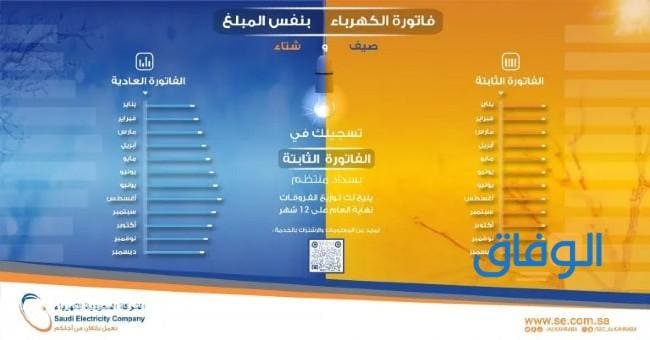 عيوب الفاتورة الثابتة ومميزاتها + رابط التسجيل في الخدمة مميزات نظام الفاتورة الثابتة