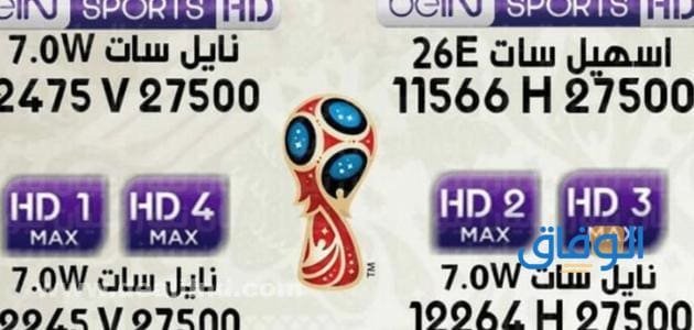 تردد قناة bein sport الجديد على القمر الصناعي نايل سات وعرب سات