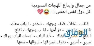 كلمات سعودية ومعانيها|+100كلمة كلمات سعودية ومعانيها