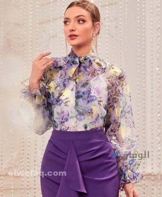 موديلات بلوزات | صور أحدث موديلات البلوزات للتفصيل موديلات بلوزات