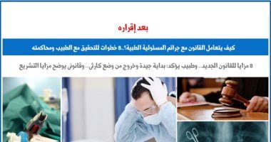 عقب إقراره.. كيف يتعامل القانون مع جرائم المسئولية الطبية؟.. برلماني