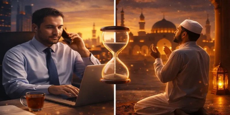 ادارة الوقت بين الشغل ورمضان 2026: أفضل طرق تنظيم اليوم للتوازن بين العمل والعبادة ادارة الوقت بين الشغل ورمضان